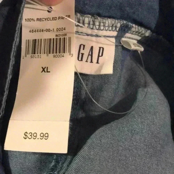 GAP Chambray Sleeveless Top Size XL - Picture 4 of 5